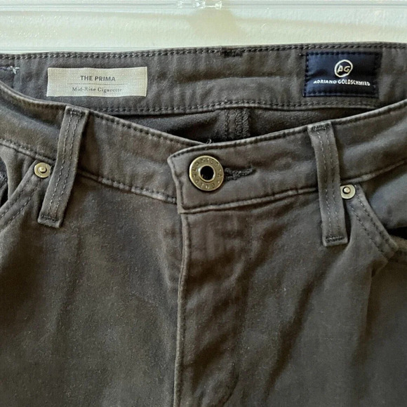 AG Adriana Goldschmied Gray Prima Mid-Rise Skinny Jean Womens 27R Cigarette Pant - Picture 9 of 16